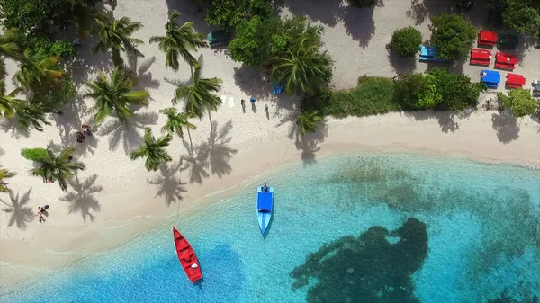 Antenn Fåglar Öga Visa Foto Taget Surret Tropiska Seascape Och — Stockfoto