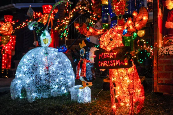 Brooklyn New York December 2017 Dyker Heights Kerstverlichting Het Leukste — Stockfoto