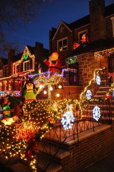 Brooklyn New York December 2017 Dyker Heights Kerstverlichting Het Leukste — Stockfoto