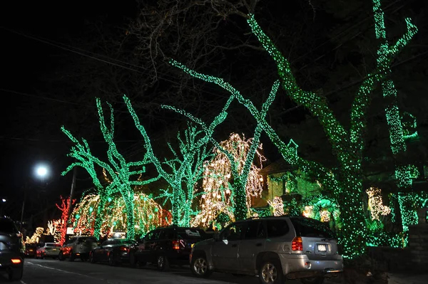 Brooklyn New York Aralık 2017 Dyker Heights Noel Işıkları Tatil — Stok fotoğraf