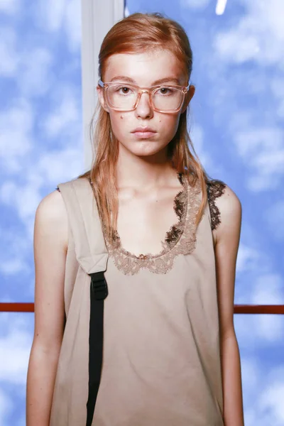 Milan Italy September Model Seen Ahead Backstage Jour Jour Show — Stock Photo, Image