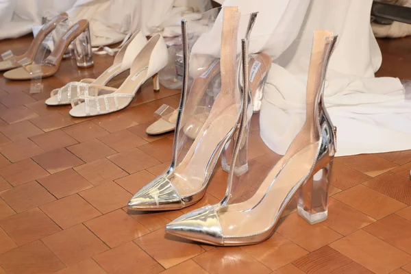 New York April Shoes Seen Backstage Justin Alexander Spring 2019 — Stock Photo, Image