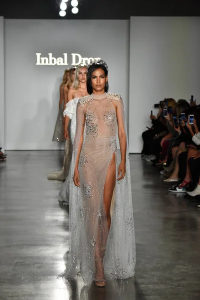 New York October Models Walk Runway Finale Inbal Dror Fall — 스톡 사진