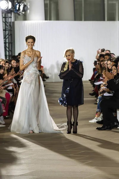 New York October Designer Model Walks Runway Ines Santo Fall — Stock Photo, Image