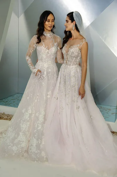 Nova Iorque Outubro Modelos Posando Durante Galia Lahav Fall 2020 — Fotografia de Stock