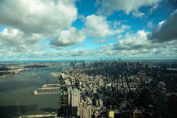 位于纽约市的一个世界贸易中心天文台的顶视图 — 图库照片