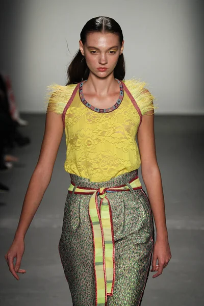 New York September Model Walks Runway Custo Barcelona Show New — Stock Photo, Image