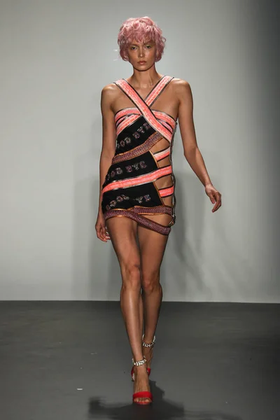 New York September Model Walks Runway Custo Barcelona Show New — Stock Photo, Image