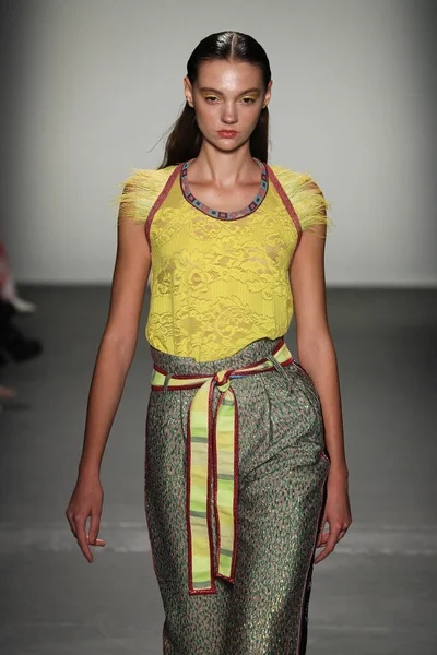 New York September Model Walks Runway Custo Barcelona Show New — Stock Photo, Image