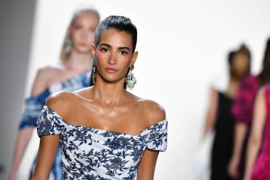NEW YORK, NEW YORK - SEPTEMBER 05: Models walk the runway finale for Tadashi Shoji Spring/Summer 2020 during New York Fashion Week: The Shows at Gallery I at Spring Studios on September 05, 2019 in New York City. 