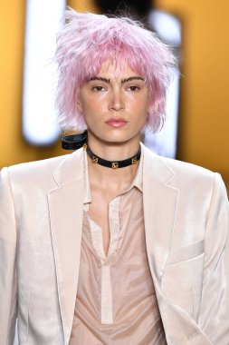 NEW YORK, NEW YORK - SEPTEMBER 05: A model walks the runway for Dirty Pineapple during New York Fashion Week: The Shows at Gallery I at Spring Studios on September 05, 2019 in New York City.