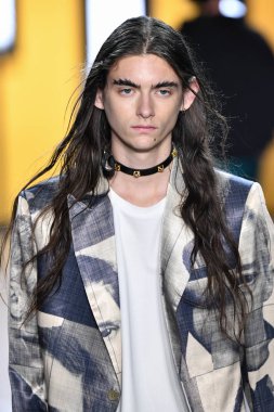 NEW YORK, NEW YORK - SEPTEMBER 05: A model walks the runway for Dirty Pineapple during New York Fashion Week: The Shows at Gallery I at Spring Studios on September 05, 2019 in New York City.