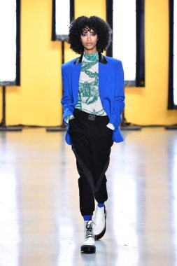 NEW YORK, NEW YORK - SEPTEMBER 05: A model walks the runway for Dirty Pineapple during New York Fashion Week: The Shows at Gallery I at Spring Studios on September 05, 2019 in New York City.
