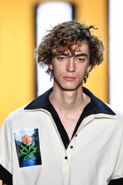 NEW YORK, NEW YORK - SEPTEMBER 05: A model walks the runway for Dirty Pineapple during New York Fashion Week: The Shows at Gallery I at Spring Studios on September 05, 2019 in New York City.