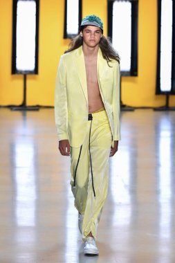 NEW YORK, NEW YORK - SEPTEMBER 05: A model walks the runway for Dirty Pineapple during New York Fashion Week: The Shows at Gallery I at Spring Studios on September 05, 2019 in New York City.