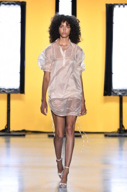 NEW YORK, NEW YORK - SEPTEMBER 05: A model walks the runway for Dirty Pineapple during New York Fashion Week: The Shows at Gallery I at Spring Studios on September 05, 2019 in New York City.