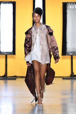 NEW YORK, NEW YORK - SEPTEMBER 05: A model walks the runway for Dirty Pineapple during New York Fashion Week: The Shows at Gallery I at Spring Studios on September 05, 2019 in New York City.