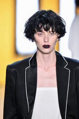 NEW YORK, NEW YORK - SEPTEMBER 05: A model walks the runway for Dirty Pineapple during New York Fashion Week: The Shows at Gallery I at Spring Studios on September 05, 2019 in New York City.