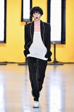 NEW YORK, NEW YORK - SEPTEMBER 05: A model walks the runway for Dirty Pineapple during New York Fashion Week: The Shows at Gallery I at Spring Studios on September 05, 2019 in New York City.