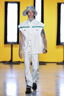 NEW YORK, NEW YORK - SEPTEMBER 05: A model walks the runway for Dirty Pineapple during New York Fashion Week: The Shows at Gallery I at Spring Studios on September 05, 2019 in New York City.