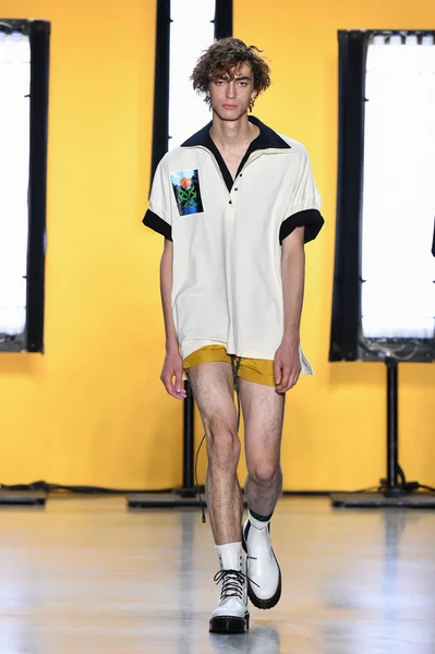 New York New York September Model Walks Runway Dirty Pineapple — Stok fotoğraf