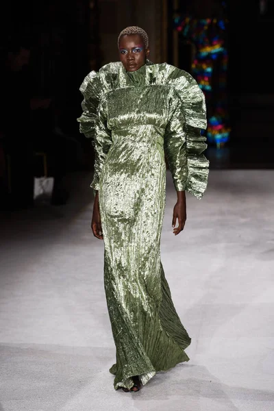 New York New York September Model Walk Christian Siriano New — 스톡 사진