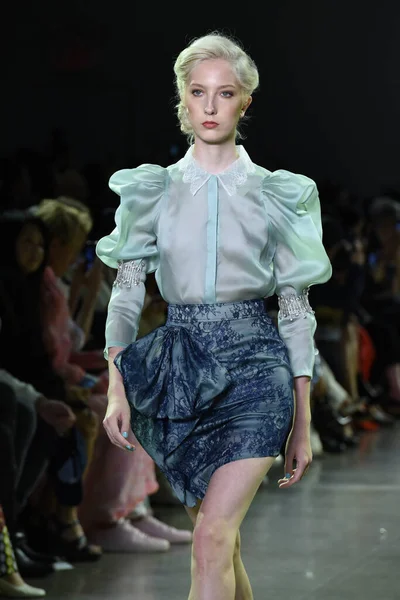 New York September Model Walk Taoray Wang New York Fashion — 스톡 사진