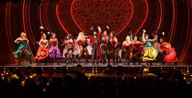 NEW YORK, NEW YORK - SEPTEMBER 09: Performance on the stage for The Blonds x Moulin Rouge The Musical during New York Fashion Week: The Shows on September 09, 2019 in NYC. clipart