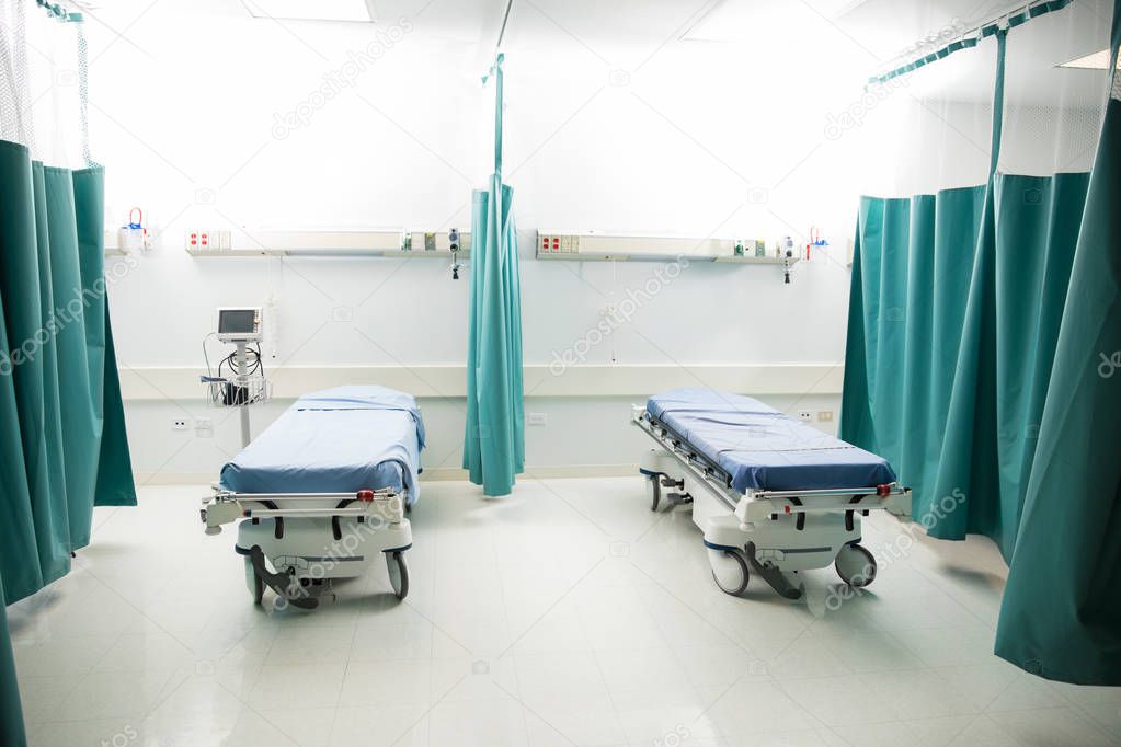 Empty emergency room in hospital