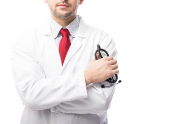 Steteskoplu genç doktor.