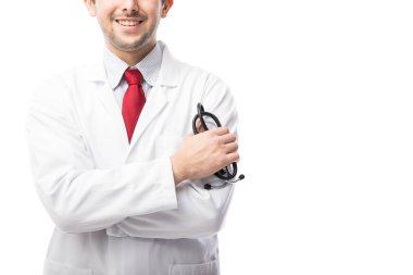 Doktor steteskop tutuyor.