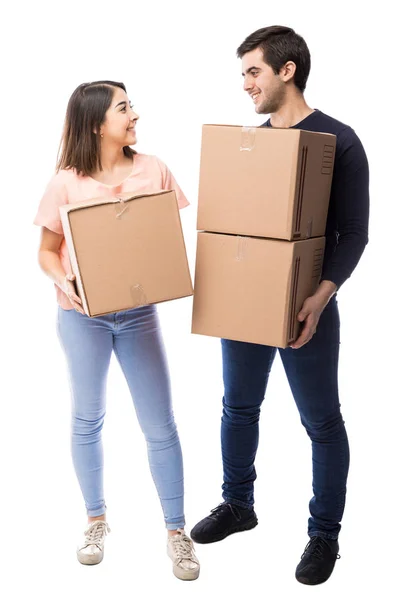 Young couple moving together — Stock Photo, Image