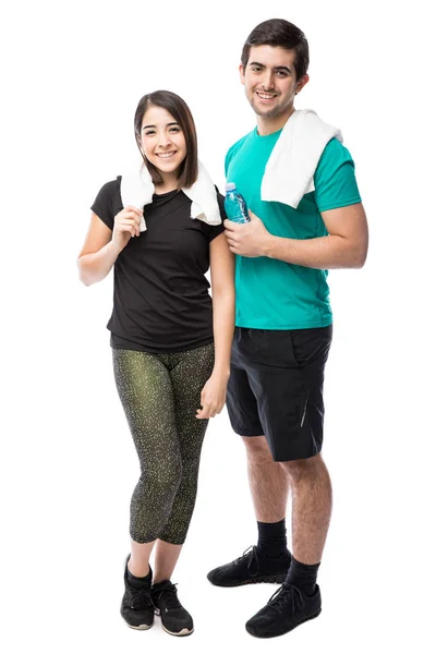 Sporty couple taking break — Stock Photo, Image