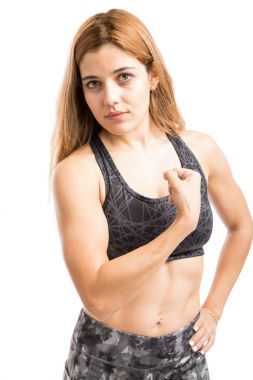 Abs ile İspanyol kadın