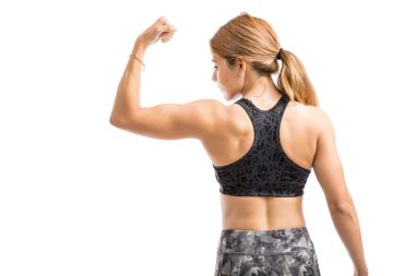 genç kadın kol esneme