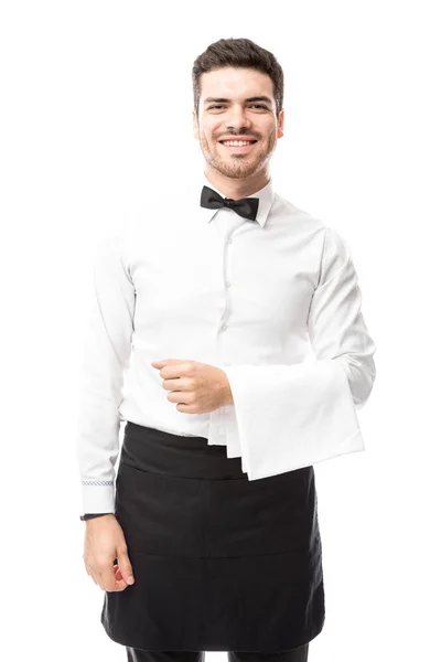 Portrait of attractive young waiter — Stock Photo, Image