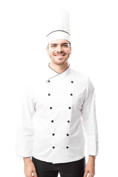 Guapo macho chef en uniforme — Foto de Stock