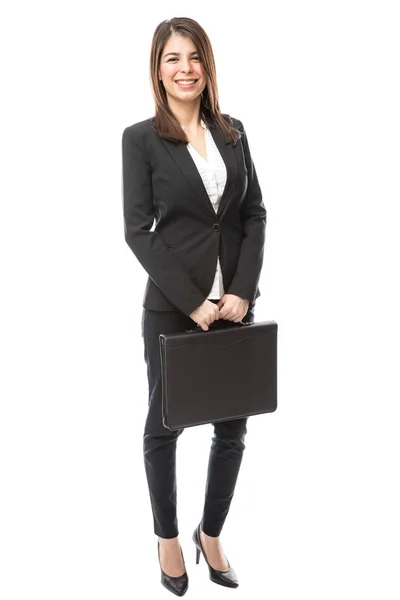 Beautiful businesswoman wearing suit — Stock Photo, Image