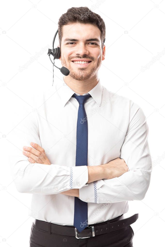 young customer support tech