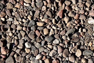 Yolun farklı şekiller taştan bir yaya yolu