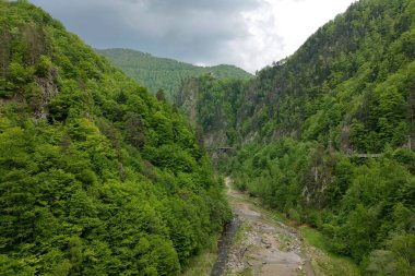 Transfagaras - dağlarda yürüyüş. Doğa geçmişi. Seçici odak.