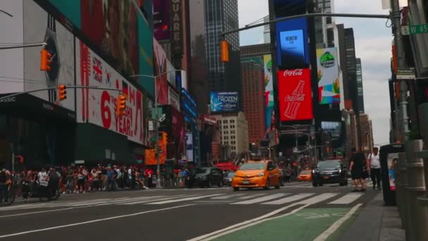 Nueva York City Septiembre 2018 Vida Diaria Times Square Times — Vídeos de Stock