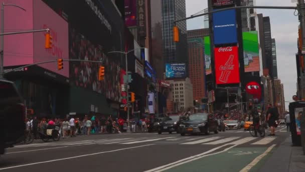 New York City Usa Settembre 2018 Times Square Importante Incrocio — Video Stock