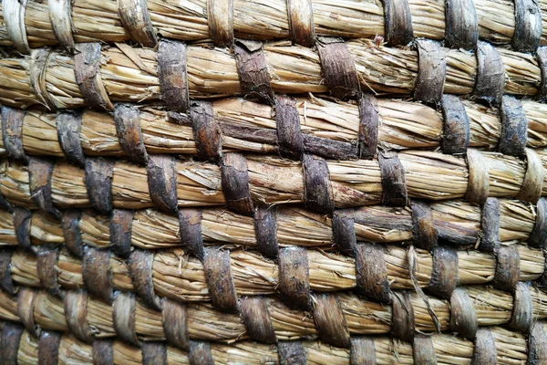 Closed up of brown color wicker textured background. — Stock Photo, Image