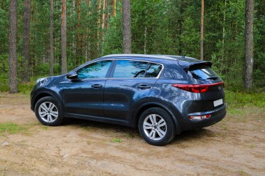 Bratislava bölgesi, Slovakya - 16 Mayıs 2019: Kia Sportage 4