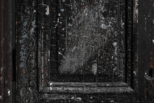 Текстура Старой Деревянной Темной Двери Фон — стоковое фото