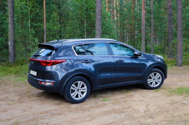 Bratislava bölgesi, Slovakya - 16 Mayıs 2019: Kia Sportage 4