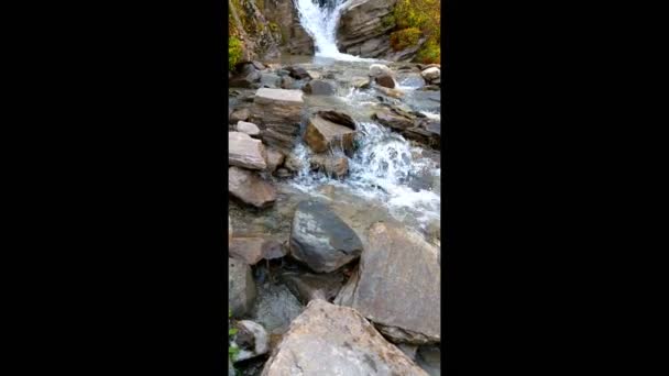 Wasser Fließt Über Die Felsen — Stockvideo