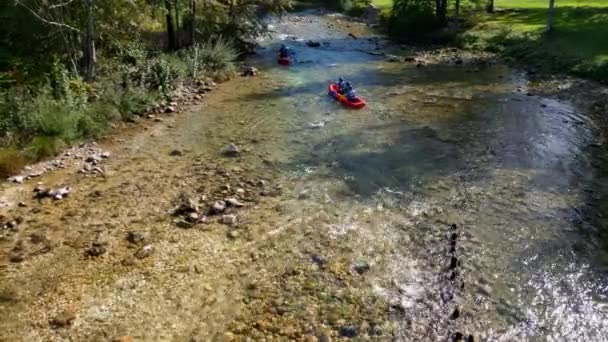 Kajak Jezeře Bohinj Slovinsku — Stock video