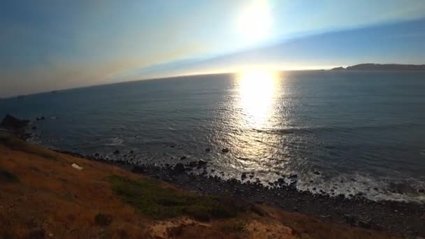 Coast California Océano California Atardecer Vista Aérea — Vídeos de Stock